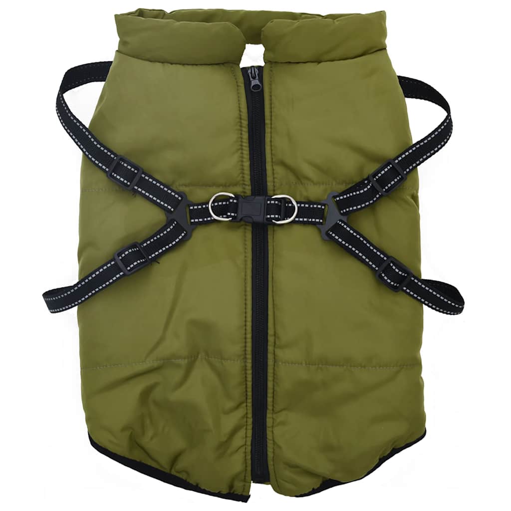 Cappotto Cani Imbracatura Impermeabile Riflettente Verde L52
