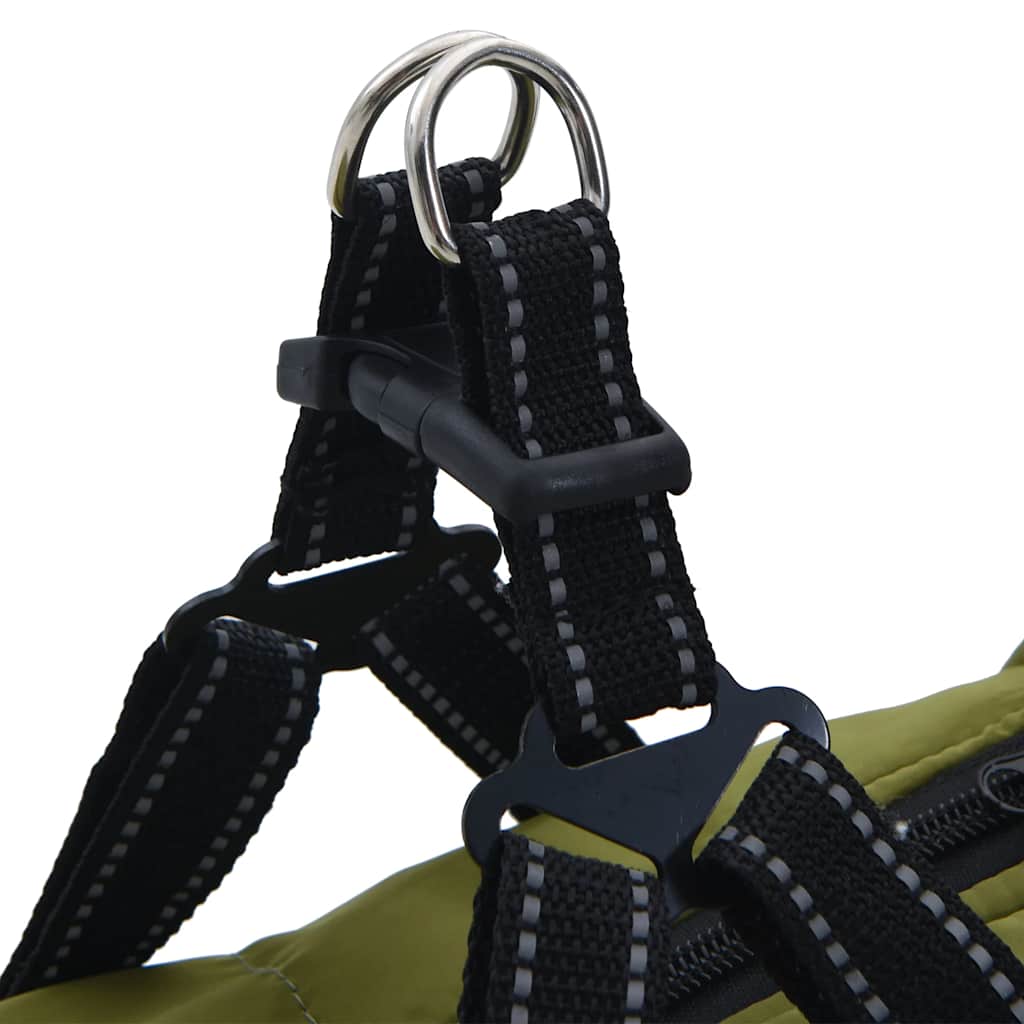 Cappotto Cani Imbracatura Impermeabile Riflettente Verde L52