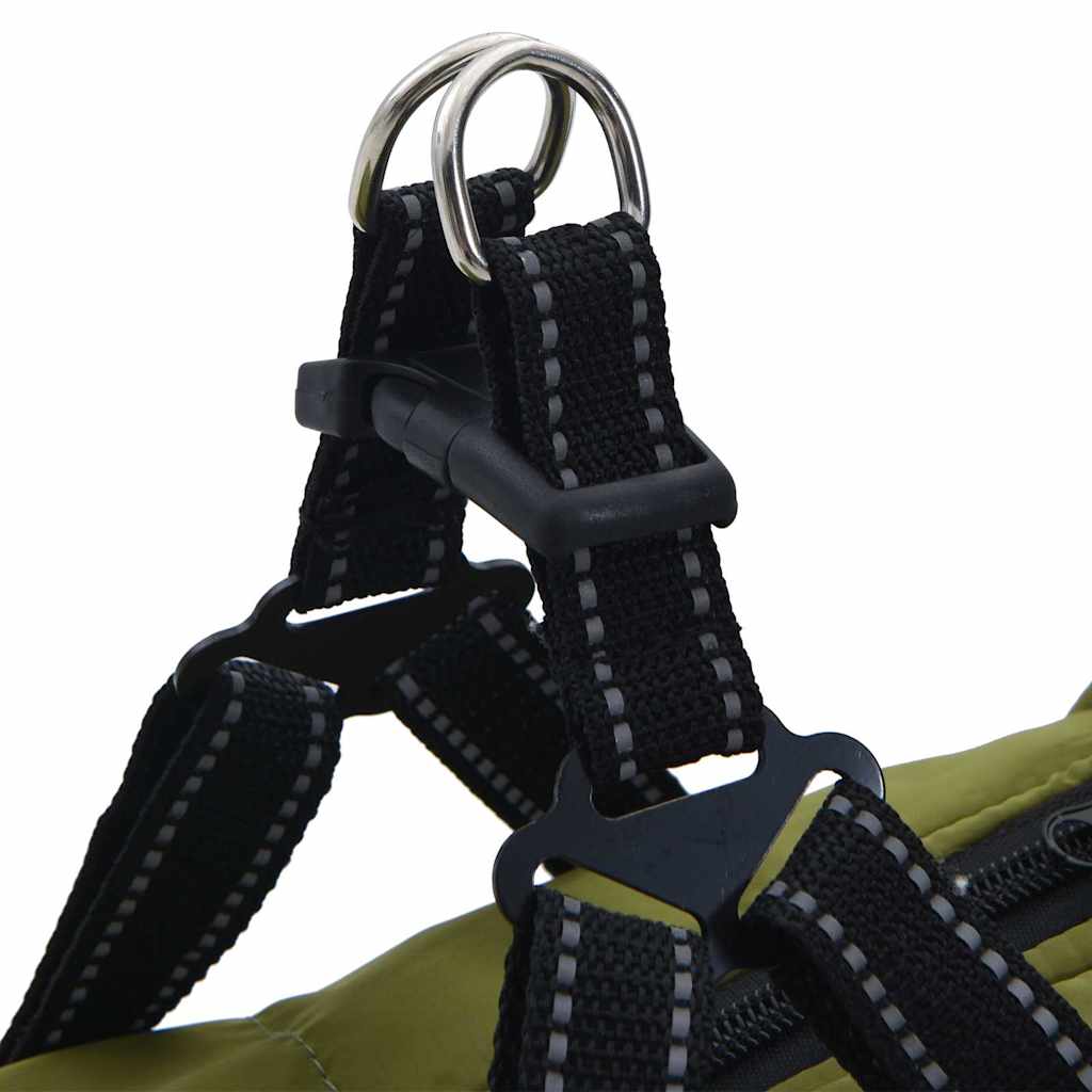 Cappotto Cani Imbracatura Impermeabile Riflettente Verde L68