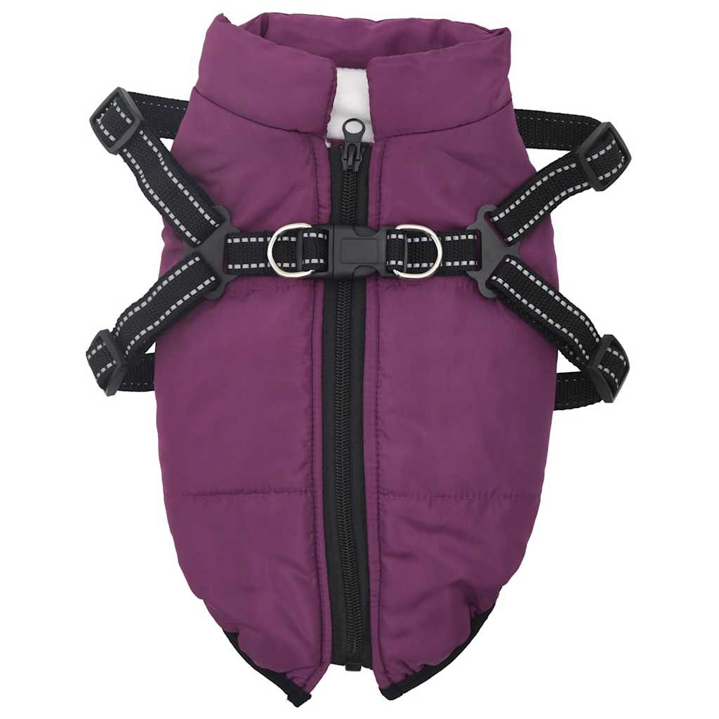 Cappotto Cani Imbracatura Impermeabile Riflettente Viola L24