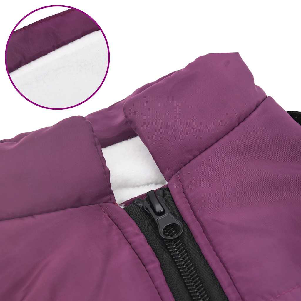 Cappotto Cani Imbracatura Impermeabile Riflettente Viola L32