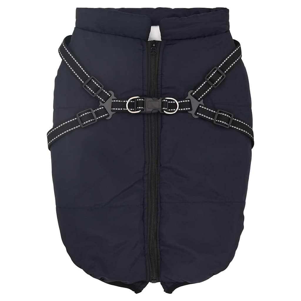 Cappotto Cani Imbracatura Impermeabile Riflettente Blu Navy L44