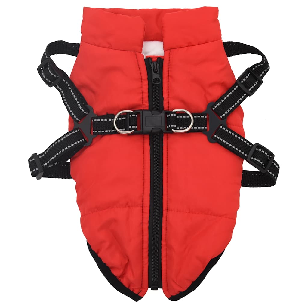 Cappotto Cani Imbracatura Impermeabile Riflettente Rosso L28