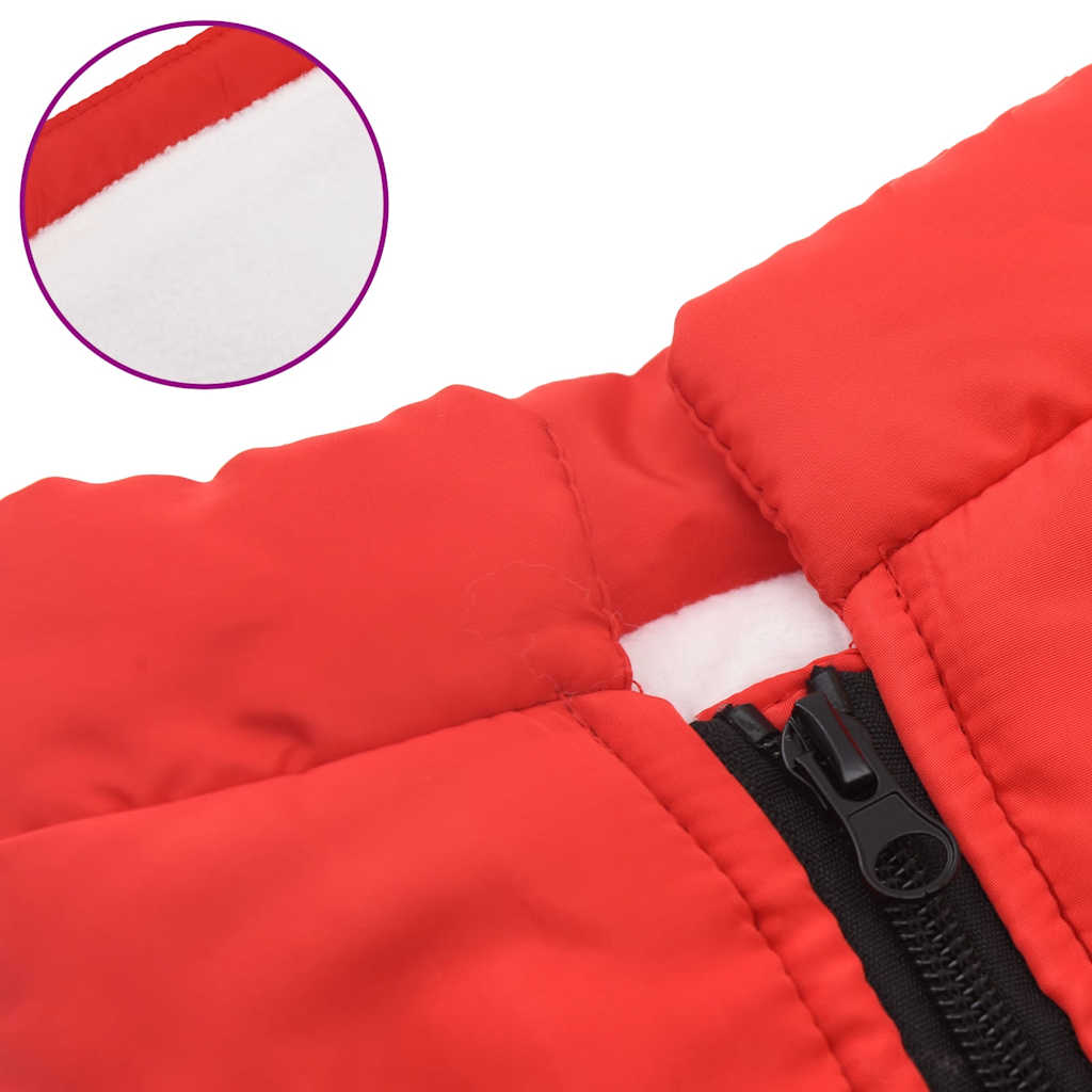 Cappotto Cani Imbracatura Impermeabile Riflettente Rosso L28