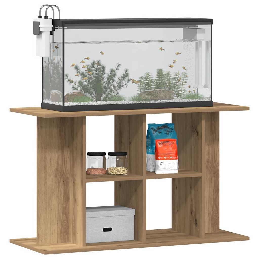Supporto per acquario artigianale in rovere 100x40x60 cm in legno ingegnerizzato