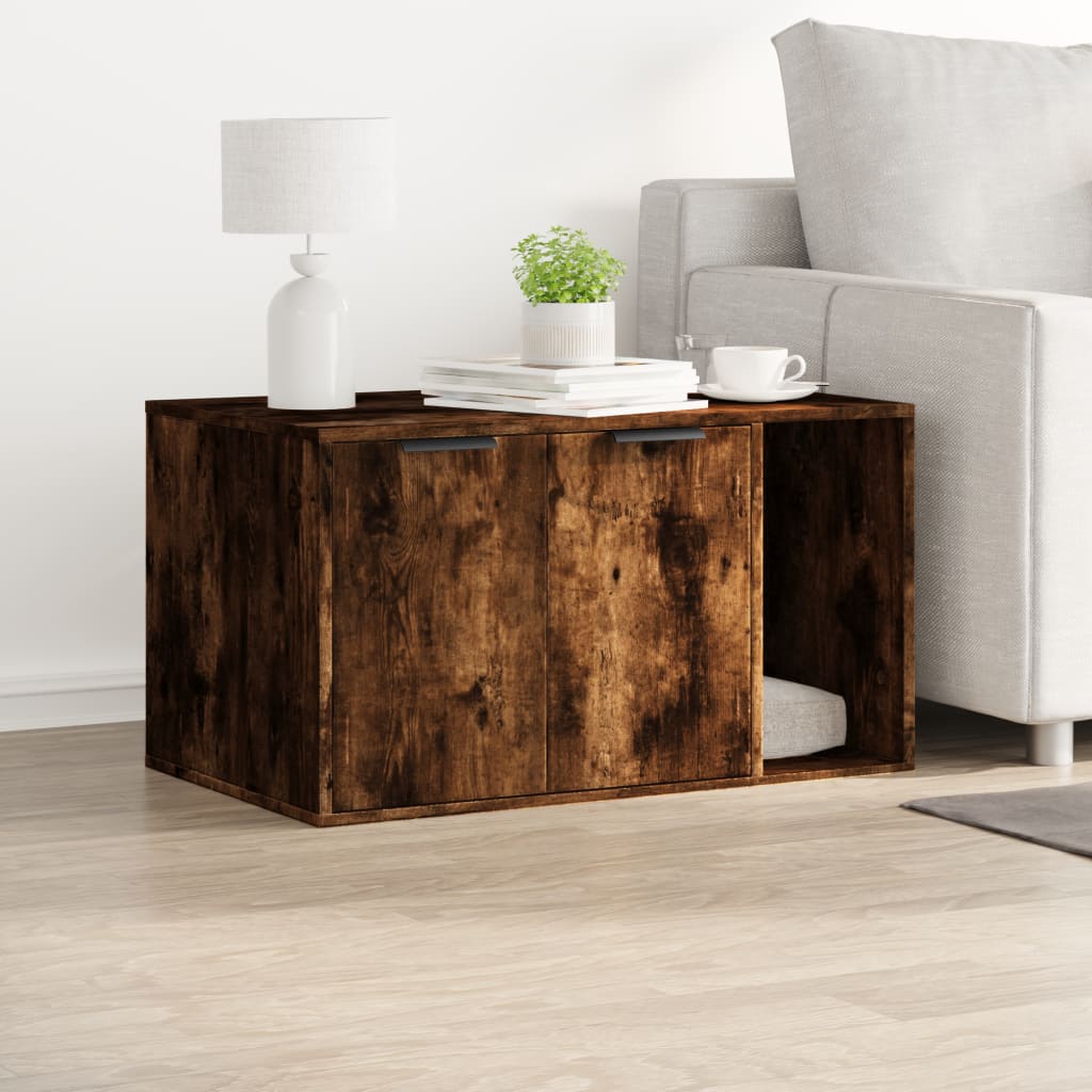 Recinto Lettiera Gatti Rovere Fumo 80x50x45 cm in Truciolato