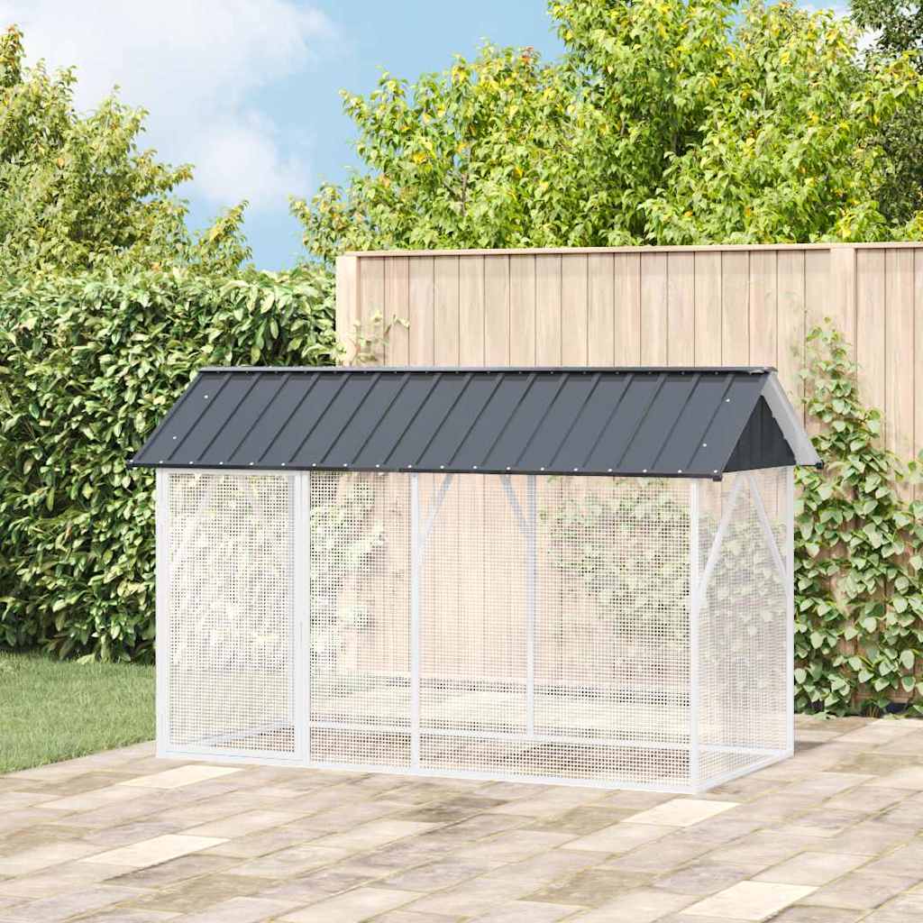 Gabbia per uccelli Antracite 227 x 112 x 141 cm Acciaio zincato