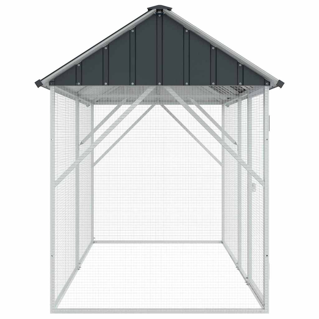 Gabbia per uccelli Antracite 227 x 112 x 141 cm Acciaio zincato