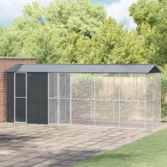 Gabbia per uccelli Antracite 645 x 208 x 247 cm Acciaio zincato