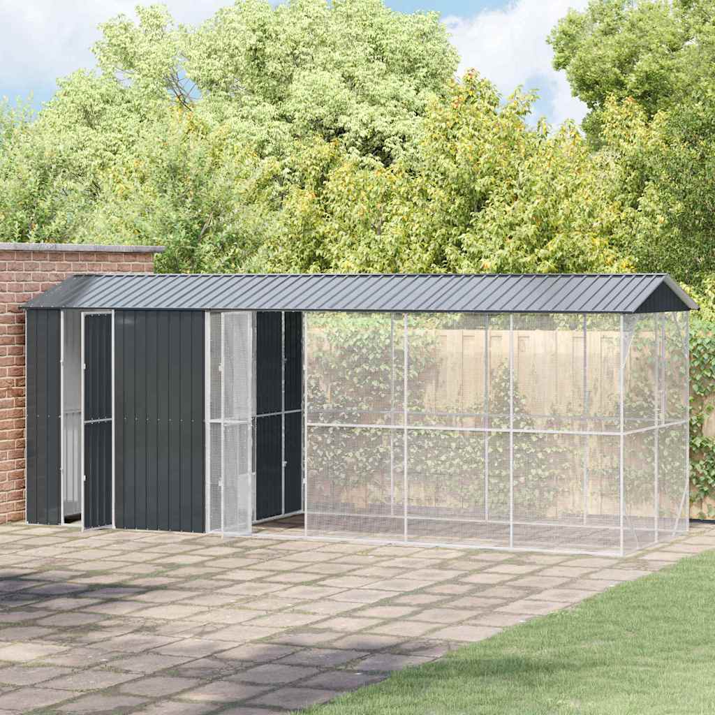 Gabbia per uccelli Antracite 645 x 208 x 247 cm Acciaio zincato