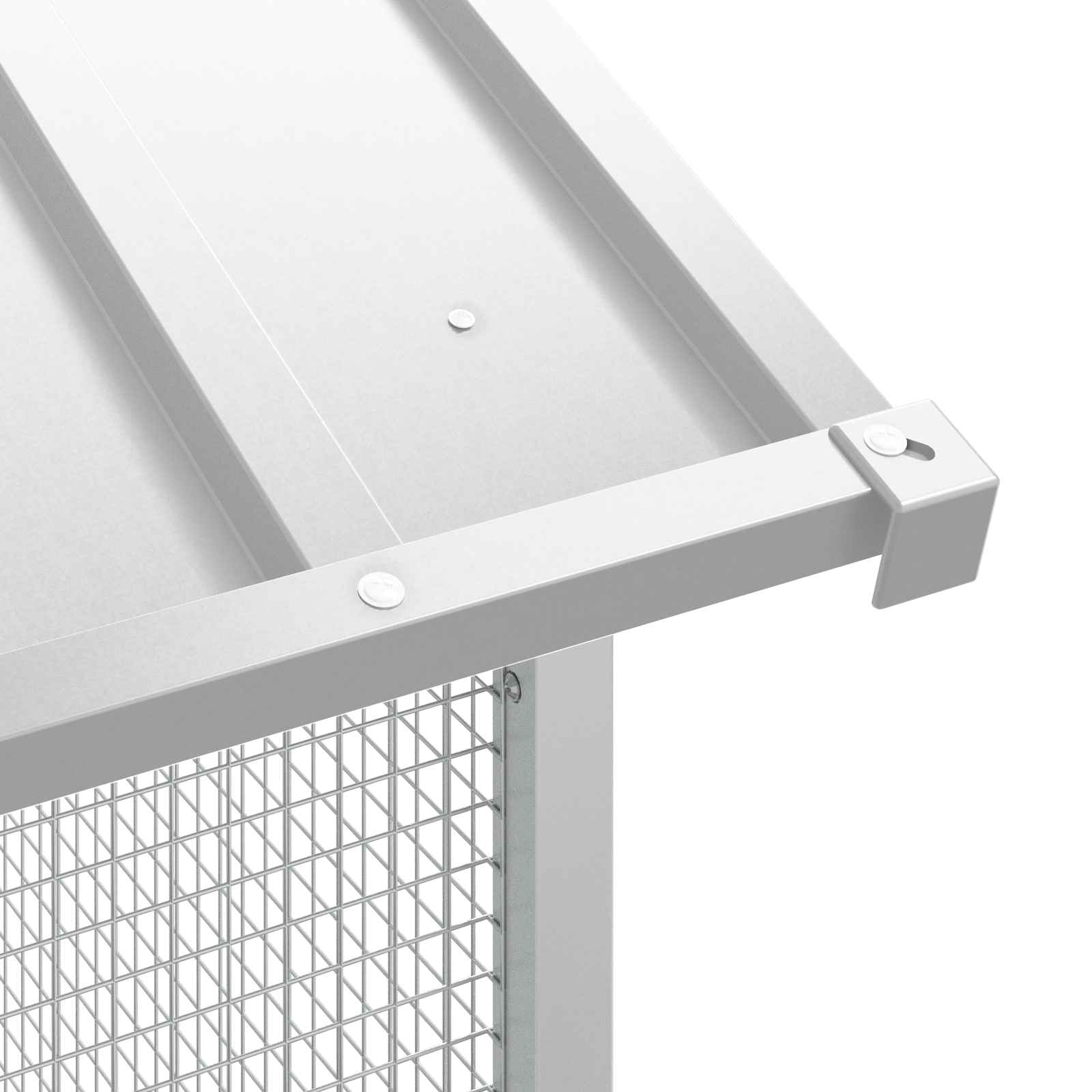 Gabbia per uccelli Grigio 215 x 110 x 247 cm Acciaio zincato