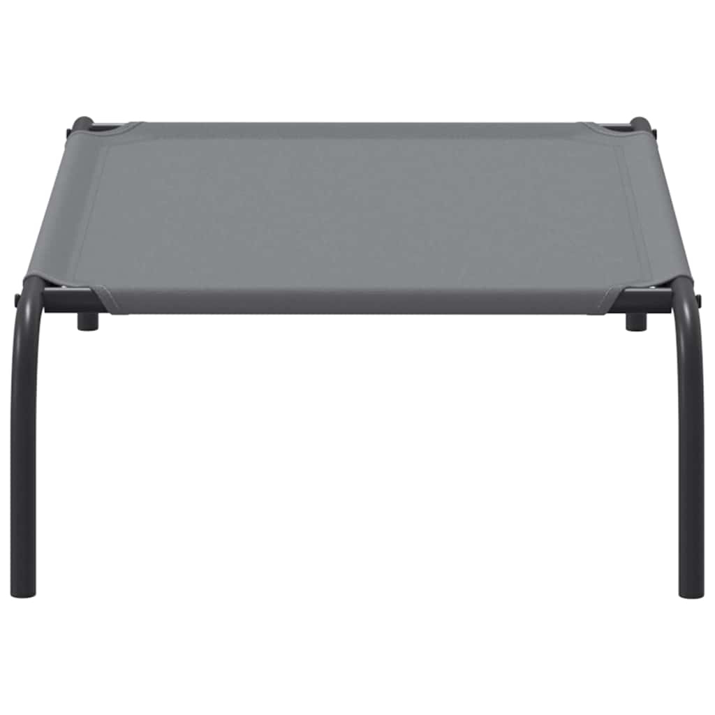  Cuccia per Cani Rialzata Grigia 90x50x20 cm Tela Oxford/Acciaio