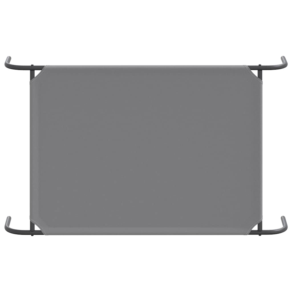  Cuccia per Cani Rialzata Grigia 110x65x20cm Tela Oxford/Acciaio