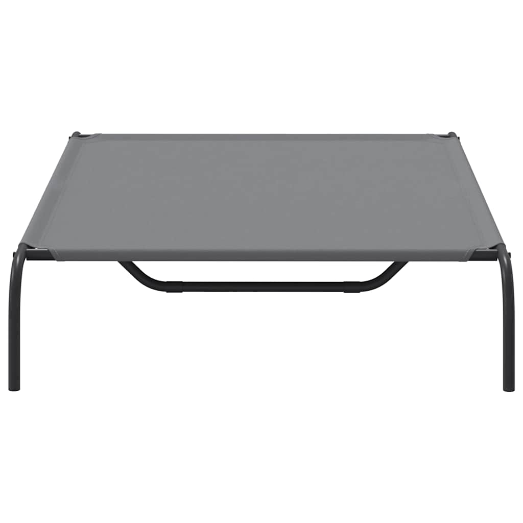  Cuccia per Cani Rialzata Grigia 130x80x20cm Tela Oxford/Acciaio