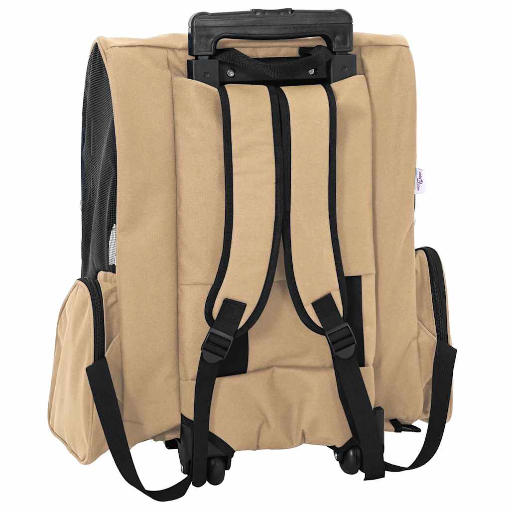 Carrello per Animali 3 in 1 Design Sabbia 48x32x(57-106) cm Tessuto Oxford