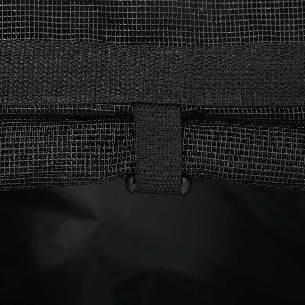 Carrello per Animali 3 in 1 Design Nero 48x32x(57-106) cm Tessuto Oxford