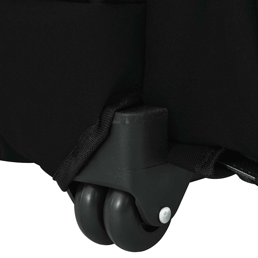 Carrello per Animali 3 in 1 Design Nero 48x32x(57-106) cm Tessuto Oxford