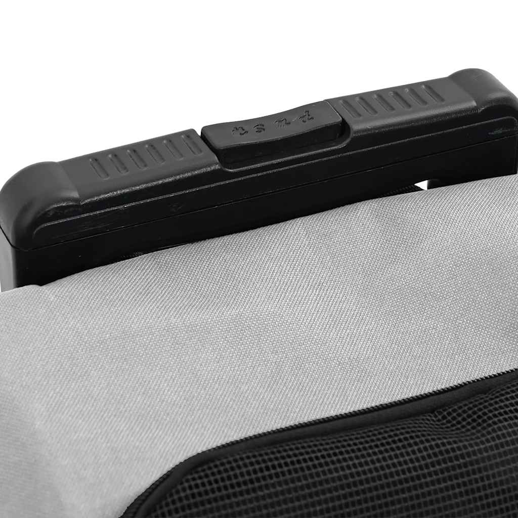 Carrello per animali domestici 3 in 1 design grigio 48x32x(57-106) cm tessuto Oxford