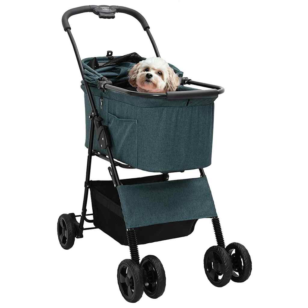 Passeggino pieghevole per animali Verde 81 x 47 x 99 cm