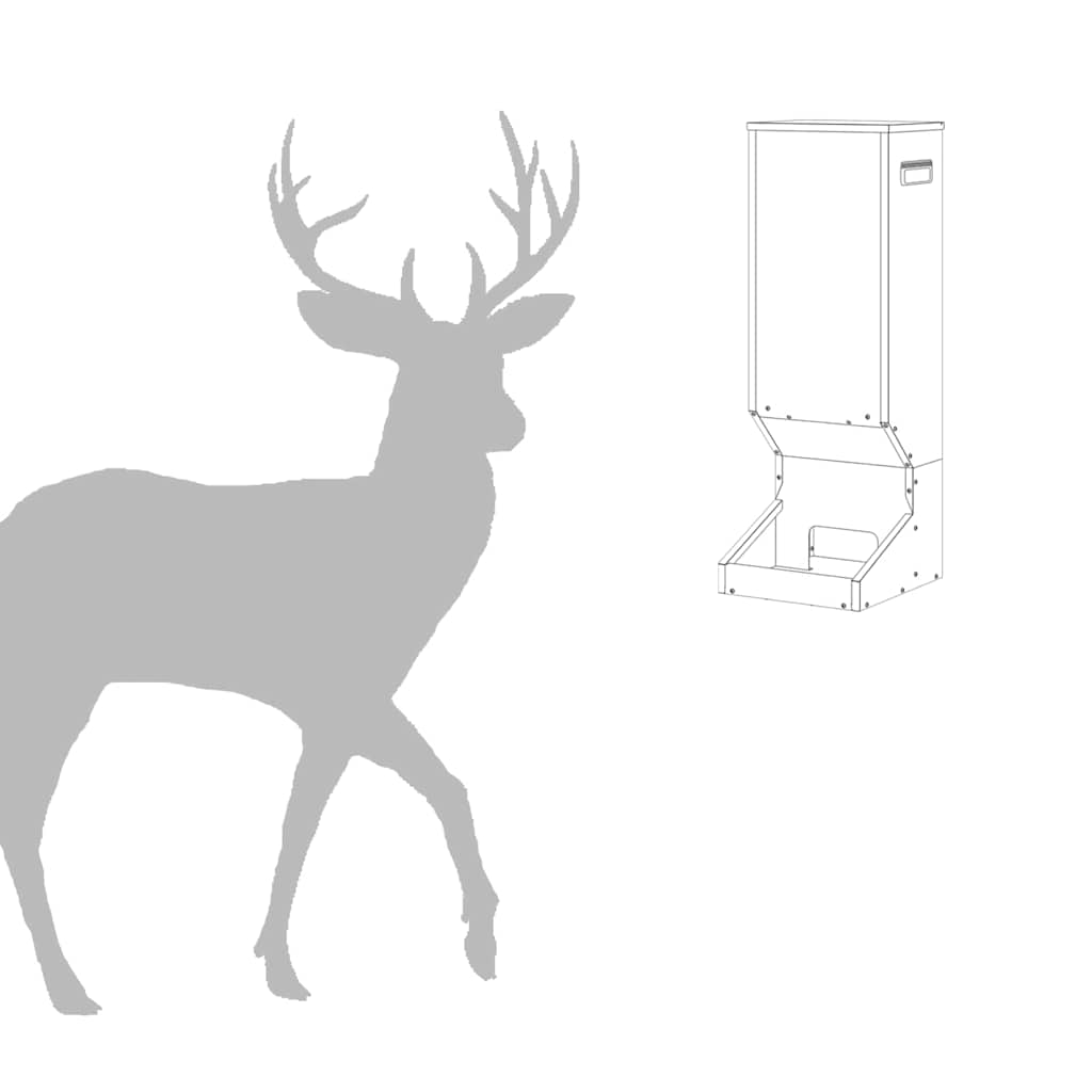 Mangiatore per cervi Nero 28 x 30 x 80 cm