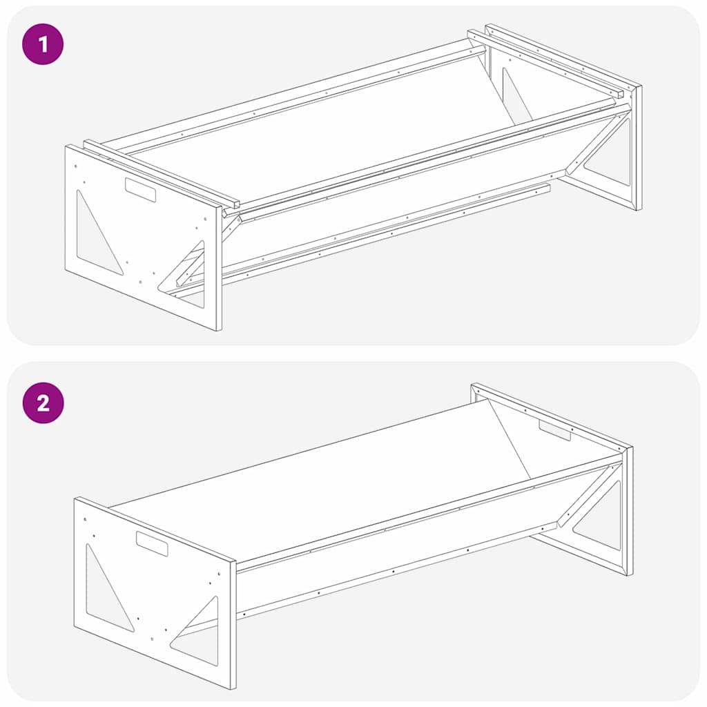 Abbeveratoio per bestiame Nero 108 x 50 x 28 cm
