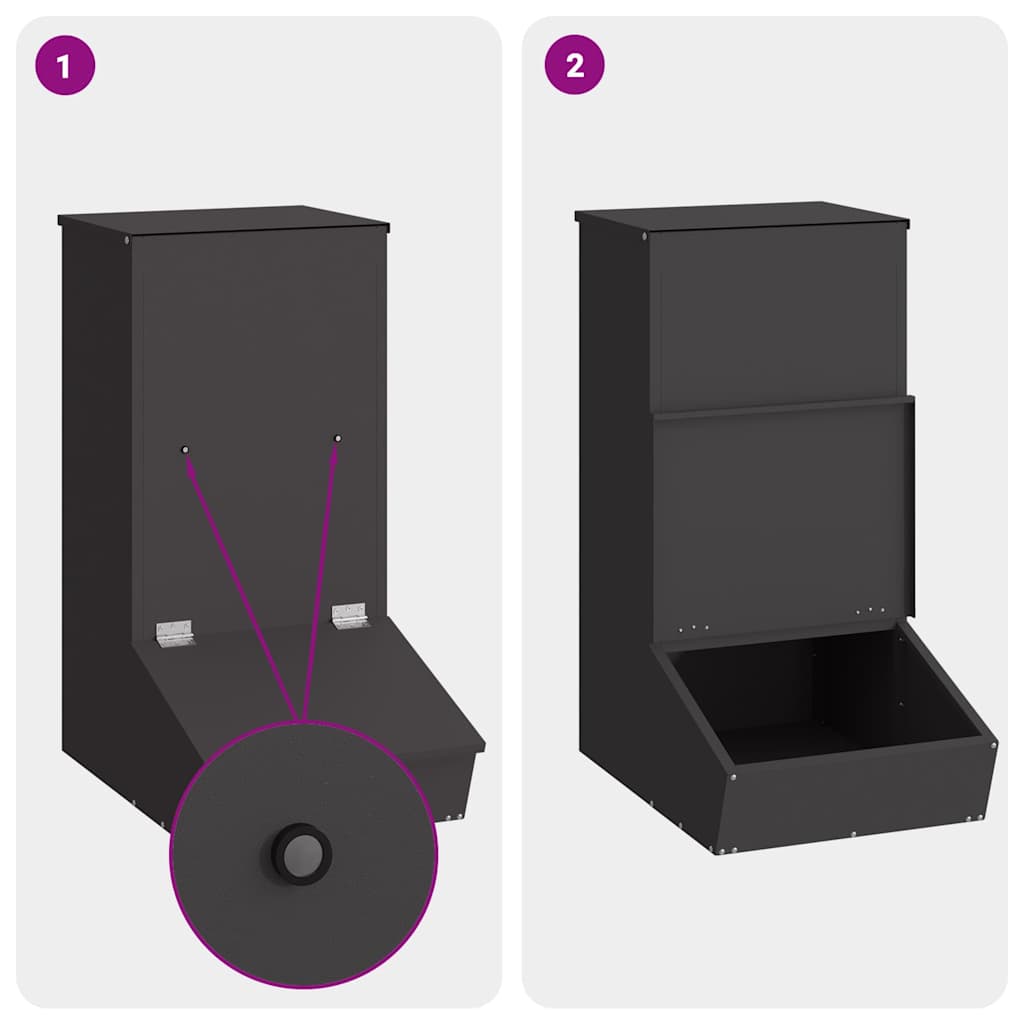 Nutriente per Maiali Nero 55 x 51 x 91.5 cm