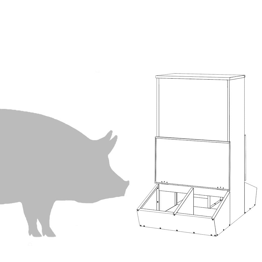 Nutriente per Maiali Argento 55 x 51 x 91.5 cm Acciaio zincato