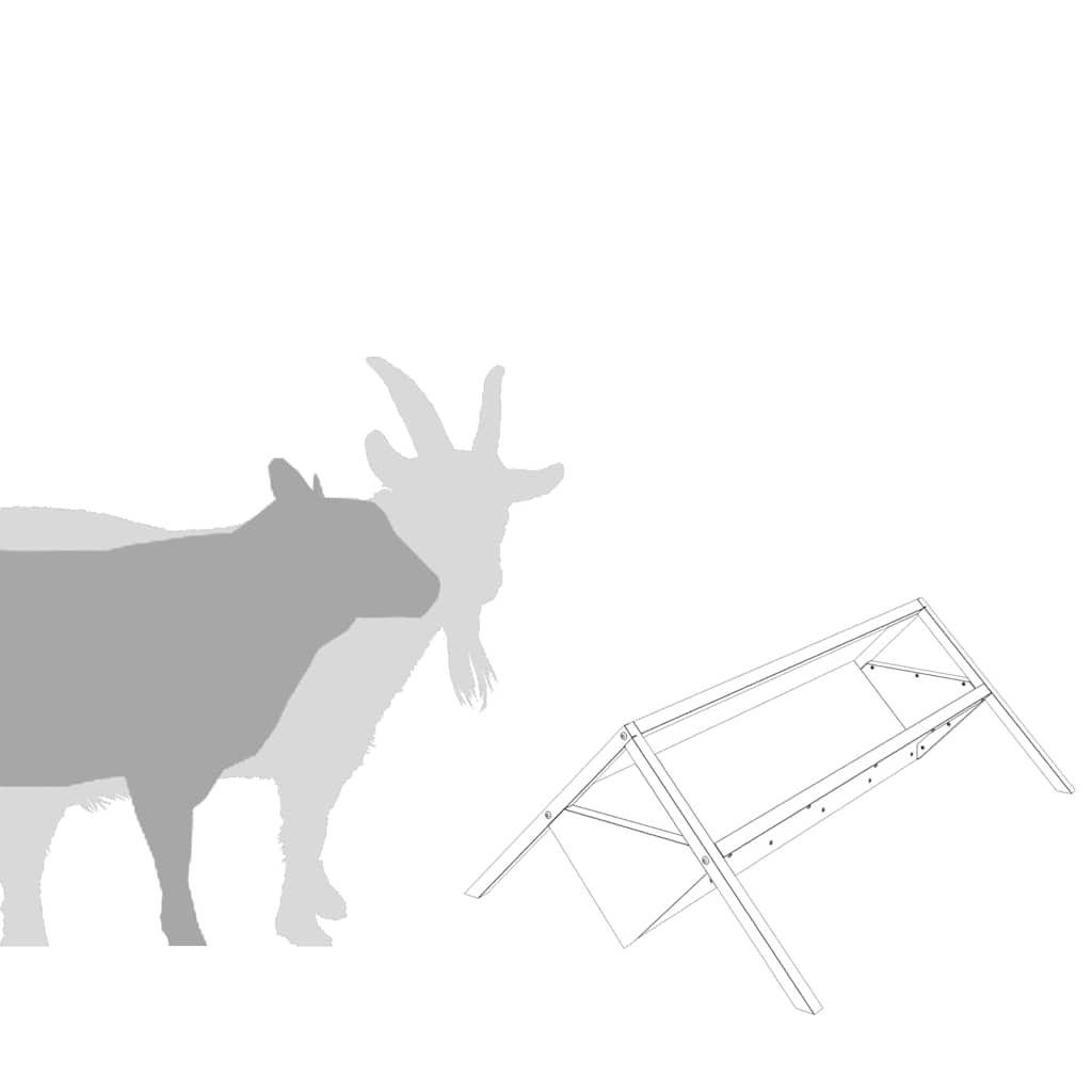 Abbeveratoio per bestiame Argento 111 x 76 x 38 cm