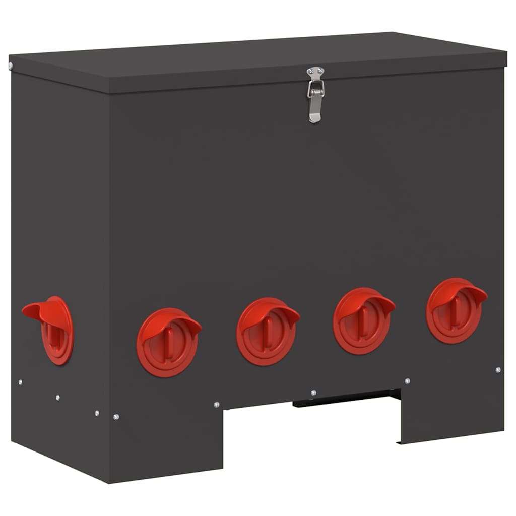 Feeder per pollo 2 pcs Nero 60.5 x 29 x 51 cm