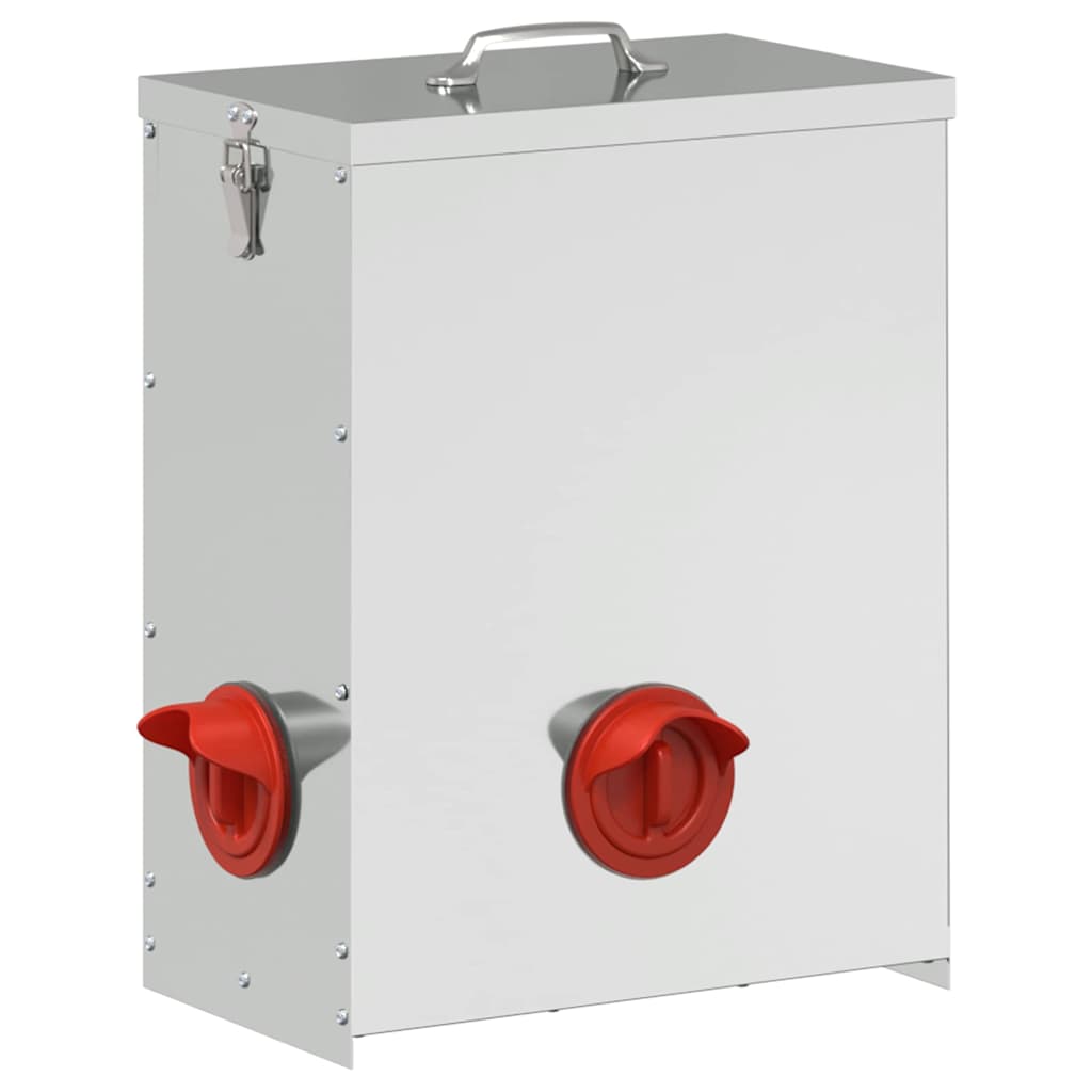 Feeder per pollo 2 pcs Argento 32,5 x 20,5 x 43 cm