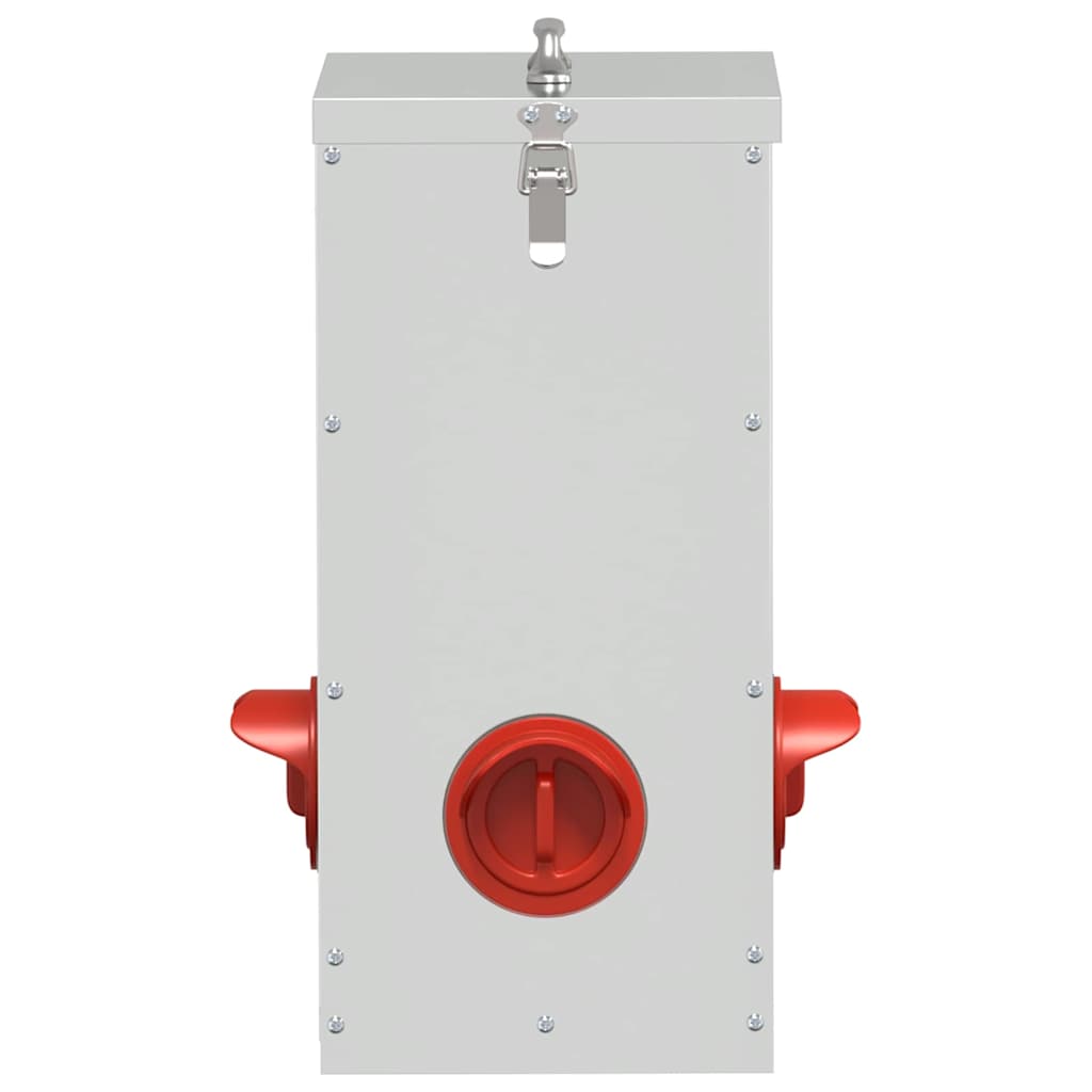 Feeder per pollo 2 pcs Argento 32,5 x 20,5 x 43 cm