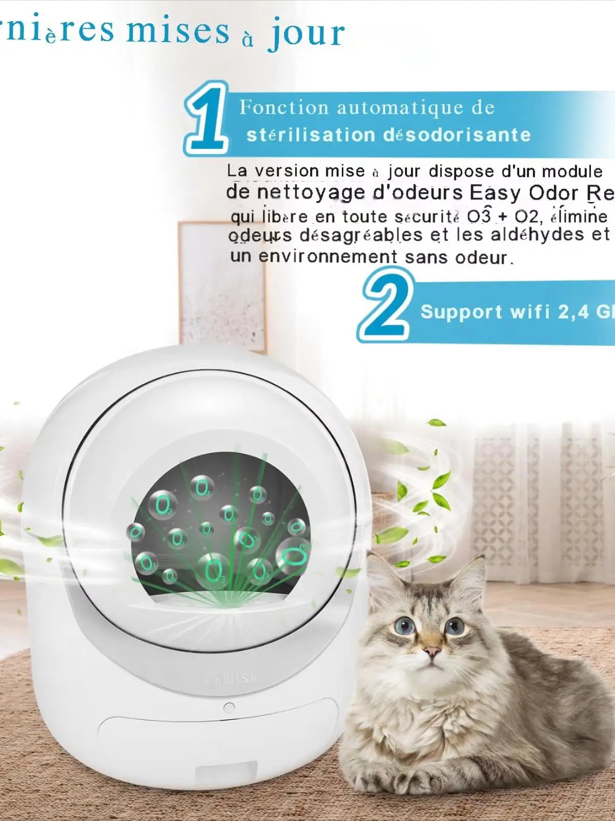 Smart Self-Cleaning Cat Litter Box – Automatic, Odor-Free, Quiet, App-Controlled, Ideal for Multi-Cat Homes