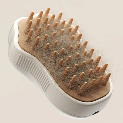3-in-1 Pet Steam Brush – Grooming, Massage & Bath Spray