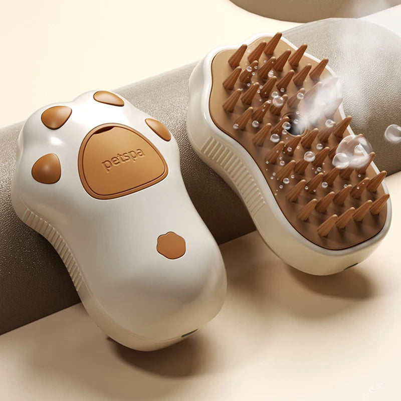 3-in-1 Pet Steam Brush – Grooming, Massage & Bath Spray