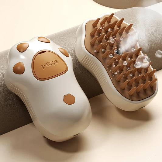 3-in-1 Pet Steam Brush – Grooming, Massage & Bath Spray