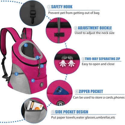 Dog Carrier Backpack – Breathable Travel Bag for Small Dogs & Puppies (Copy)