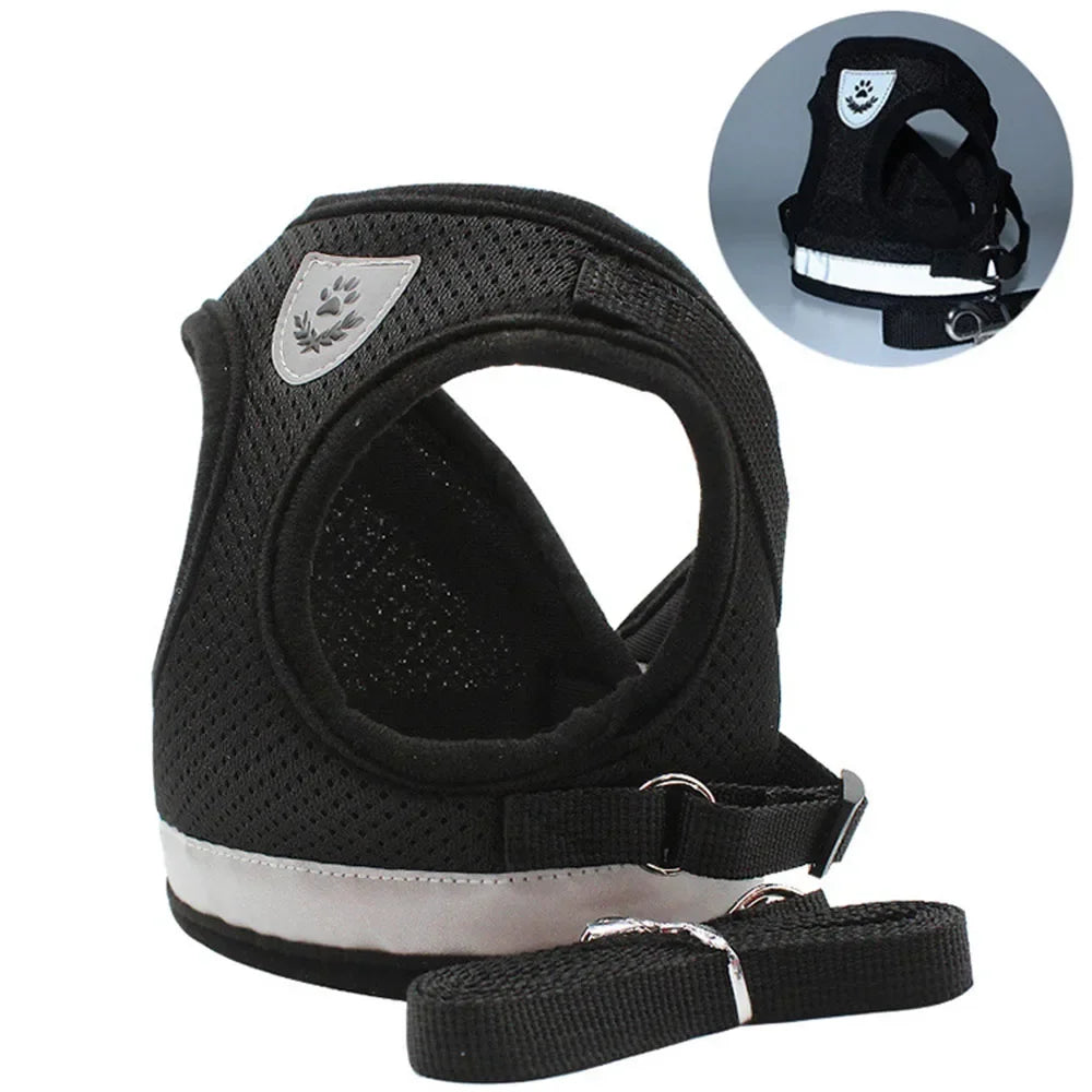 Reflective Escape-Proof Cat & Small Dog Harness Set – Breathable Mesh with Leash (Copy)