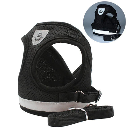 Reflective Escape-Proof Cat & Small Dog Harness Set – Breathable Mesh with Leash (Copy)