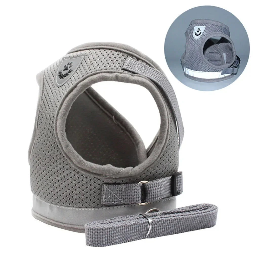 Reflective Escape-Proof Cat & Small Dog Harness Set – Breathable Mesh with Leash (Copy)