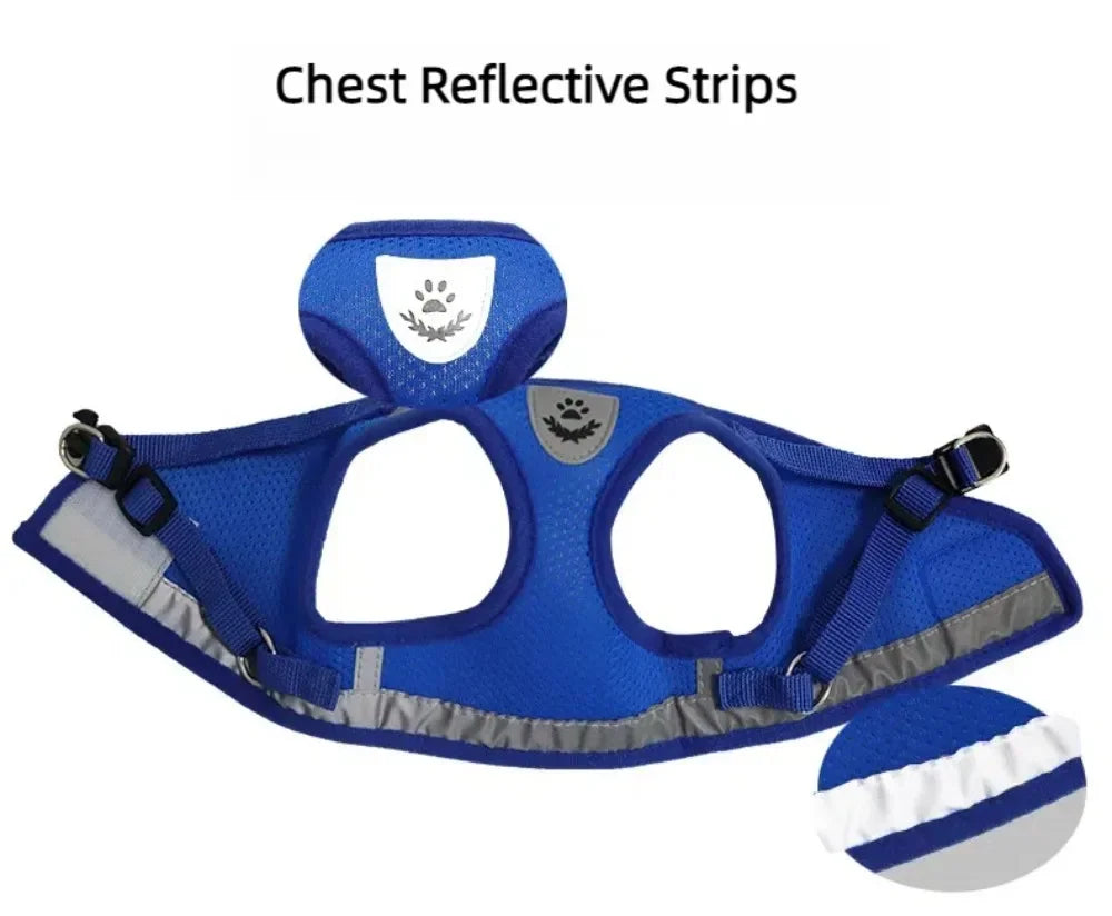Reflective Escape-Proof Cat & Small Dog Harness Set – Breathable Mesh with Leash (Copy)