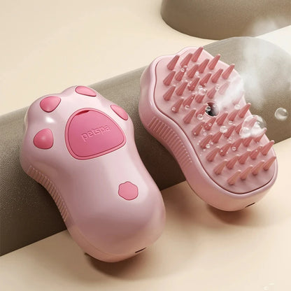 3-in-1 Pet Steam Brush – Grooming, Massage & Bath Spray