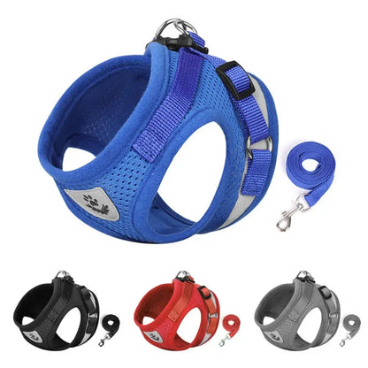 Reflective Escape-Proof Cat & Small Dog Harness Set – Breathable Mesh with Leash (Copy)