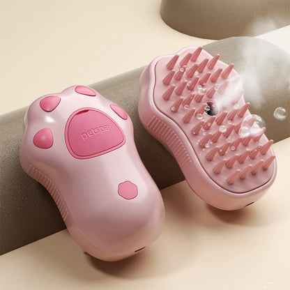3-in-1 Pet Steam Brush – Grooming, Massage & Bath Spray