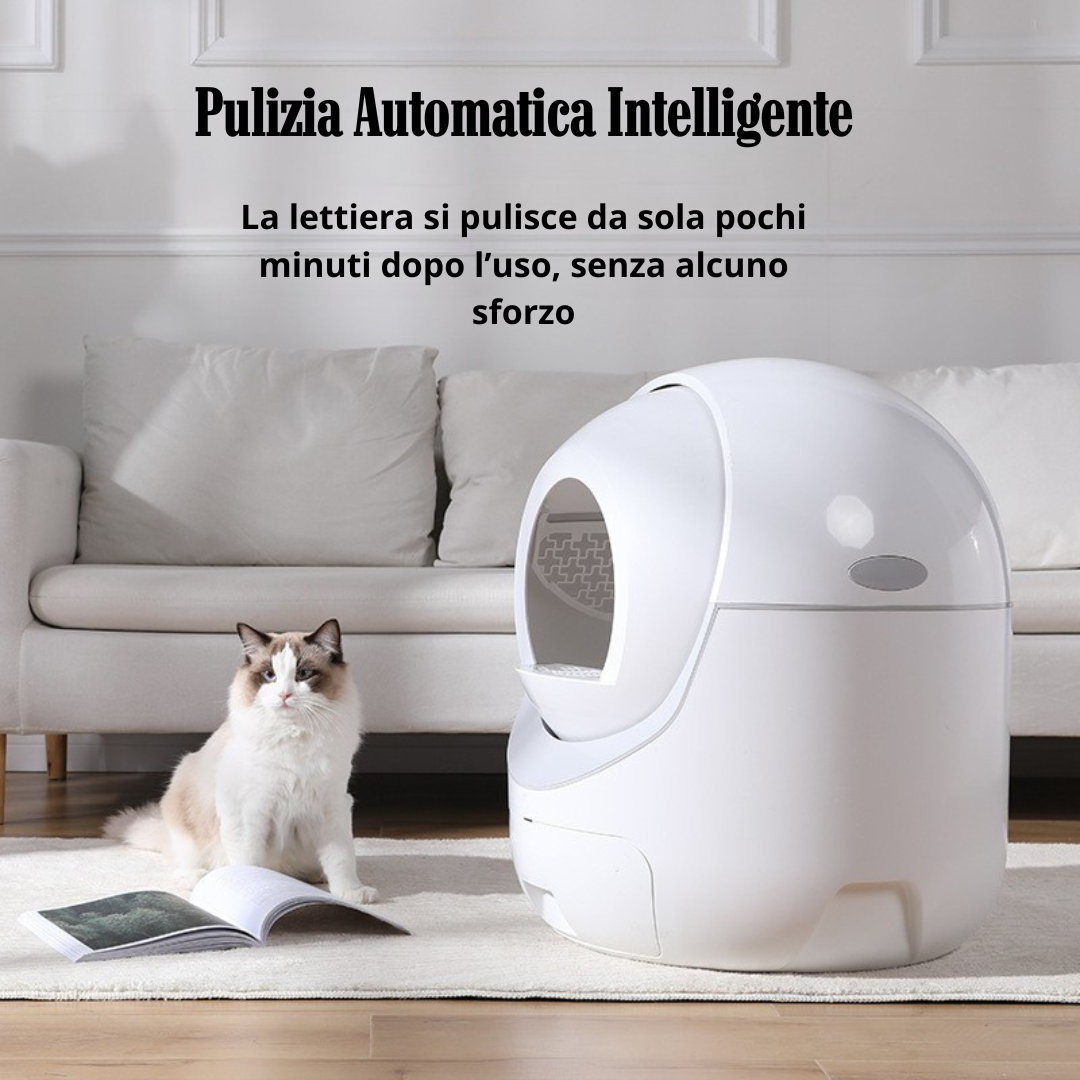 Automatic Self-Cleaning Cat Litter Box – Smart App, Quiet, Large Capacity