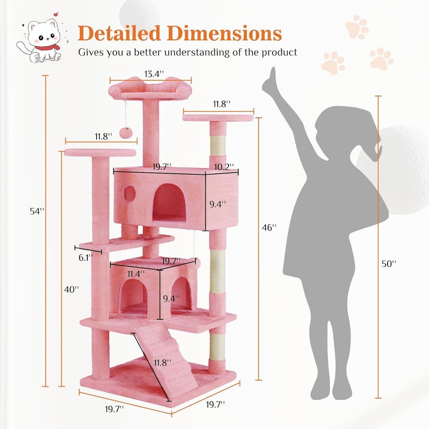 Cat Entertainment Center – Multi-Level Tower with Scratching Posts & Cozy Hideouts